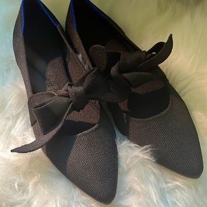 Rothy’s black Bow tie Mary Jane sz 8 NWOT